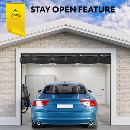 AUGO Magnetic Screen Door - Self Sealing, Heavy Duty, Hands Free Mesh Partition Keeps Bugs Out - Pet and Kid Friendly - Patent Pending Keep Open Feature - 38 Inch x 83 Inch