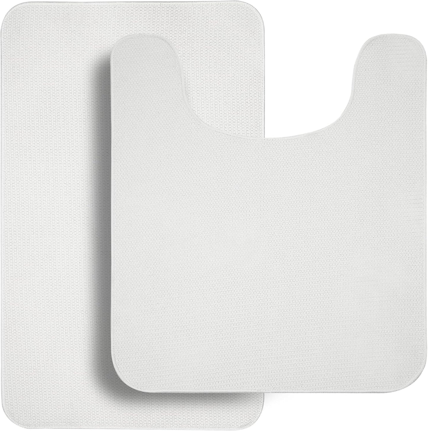 Bath Mat,Ultra Thin Bathroom Rugs,Rubber Bath Mats for Bathroom,No Slip Bath Rugs,Quick Dry,Machine Washable,Low Pile,Absorbent,Shower Outside,Sink,Home Decor Accessories.Grey,1'5"x2'3"(17x27Inch)