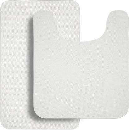 Bath Mat,Ultra Thin Bathroom Rugs,Rubber Bath Mats for Bathroom,No Slip Bath Rugs,Quick Dry,Machine Washable,Low Pile,Absorbent,Shower Outside,Sink,Home Decor Accessories.Grey,1'5"x2'3"(17x27Inch)