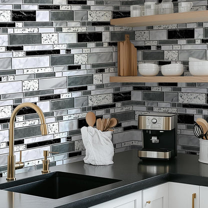 WENMER Peel and Stick Backsplash Wallpaper, Kitchen Backsplash Wallpaper, Kitchen Peel and Stick Wall Paper, Tile Contact Paper for Countertop, Bathroom 17.7"x 78.7"