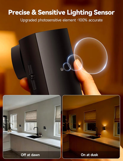 Brightown 2 Pack Night Lights Plug Into Wall, Modern Night Light with Rotating Plug, Dusk to Dawn Sensor, 0-100LM Stepless Dimming Nightlights, Home Decor for Hallway Bedroom Bathroom, Soft White