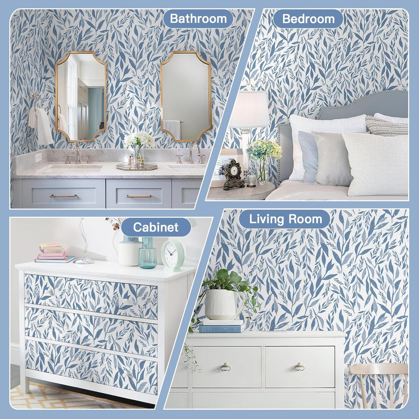 Safiyya Peel and Stick Wallpaper Boho Modern Beige Leaf Contact Paper Peel and Stick Wall Paper Self Adhesive Removable Wallpaper for Bedroom Bathroom Vinyl Roll 78.7"x17.3"