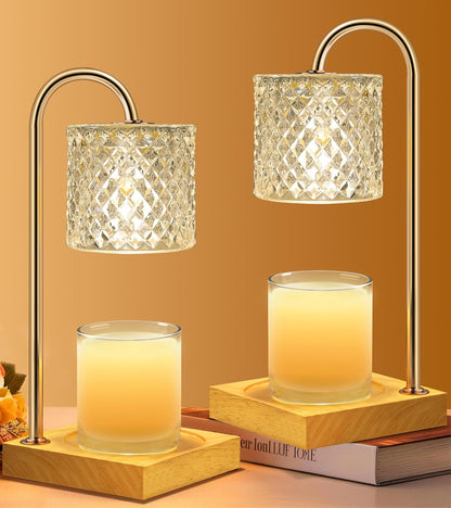 TigQiang Candle Warmer Lamp with Timer Dimmer, Birthday Gifts for Women Mom, House Warming Gifts, Elegant New Home Decor, Wax Warmer for Jar Candles, Heater Lamp for Scented Wax, Clear Glass