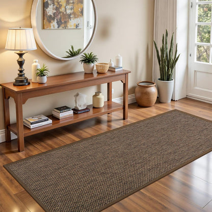 LEKEEPGO Door Mat 17"x29", Non Slip Door Mat Indoor Entrance, Rubber Backing Indoor Door mats Washable Absorbent Low-Profile Doormat Front Entryway Entry Resist Dirt Inside Door Mats, Khaki