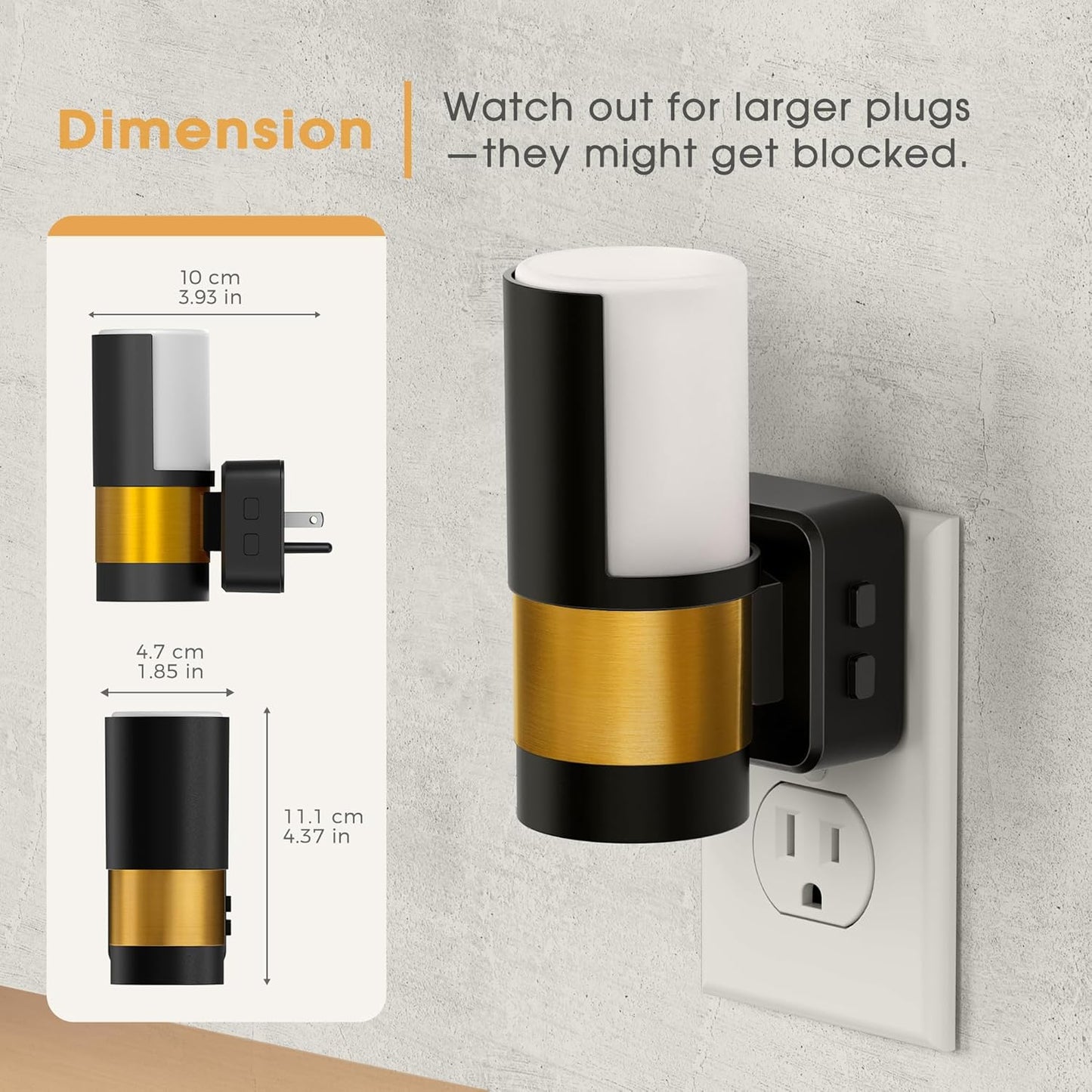 Briignite Motion Sensor Night Light,2 Pack Motion Activated Plug in Night Lights, 0-100LM Dimmable Soft White 3000K, Motion Sensor Light Indoor for Bathroom Hallway Bedroom Stairway Kid Elderly Pet