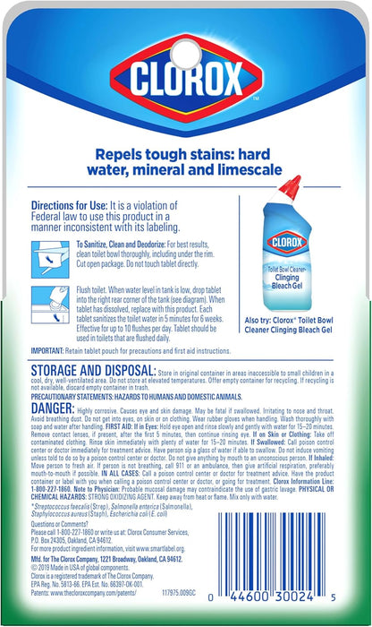 Clorox Ultra Clean Toilet Tablets Bleach 4 Count, 3.5 Ounces Each (Package May Vary)
