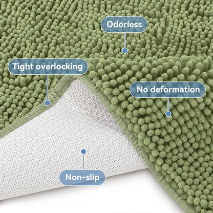 Bcoimo Bathroom Rugs 24x17, Bath Mats for Bathroom Non Slip with Rubber Backing,High Absorbent Microfiber Bath Rugs Quick Drying, Machine Washable, Durable Decor