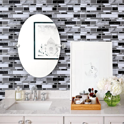 Livebor Peel and Stick Backsplash Wallpaper Kitchen Backsplash Wallpaper 11.8inch x 118.1inch Tile Contact Paper Kitchen Peel and Stick Countertops Waterproof Contact Paper for Bathroom Tile Vinyl