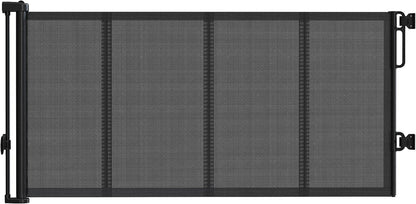 Reinforced 120" Extra Wide Retractable Baby Gates for Stairs, Mesh Saftey Gate for Pets, 10 Foot Retractable Dog Gate, No Drilling, One-Hand Operation, Retractable Gate for Indoor & Outdoor Use