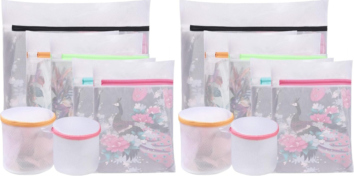 BAGAIL Laundry Bags Mesh Wash Bag for Intimates Lingerie and Delicates, 5Pcs (1XL,2L,2M)