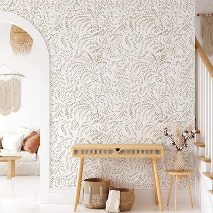 Peel and Stick Wallpaper Boho Wall Paper Peel and Stick Modern Watercolor Beige Wallpaper for Bathroom 17.3"x118"