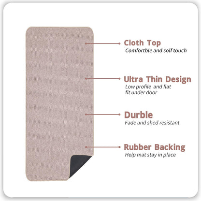 Bath Mat,Ultra Thin Bathroom Rugs,Rubber Bath Mats for Bathroom,No Slip Bath Rugs,Quick Dry,Machine Washable,Low Pile,Absorbent,Shower Outside,Sink,Home Decor Accessories.Grey,1'5"x2'3"(17x27Inch)