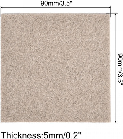 uxcell Felt Furniture Pads Self Adhesive Square Furniture Felt Pads, Anti Scratch Floor Protectors for Furniture Legs Hardwood Floor 2 Inch x 2 Inch Beige 12pcs