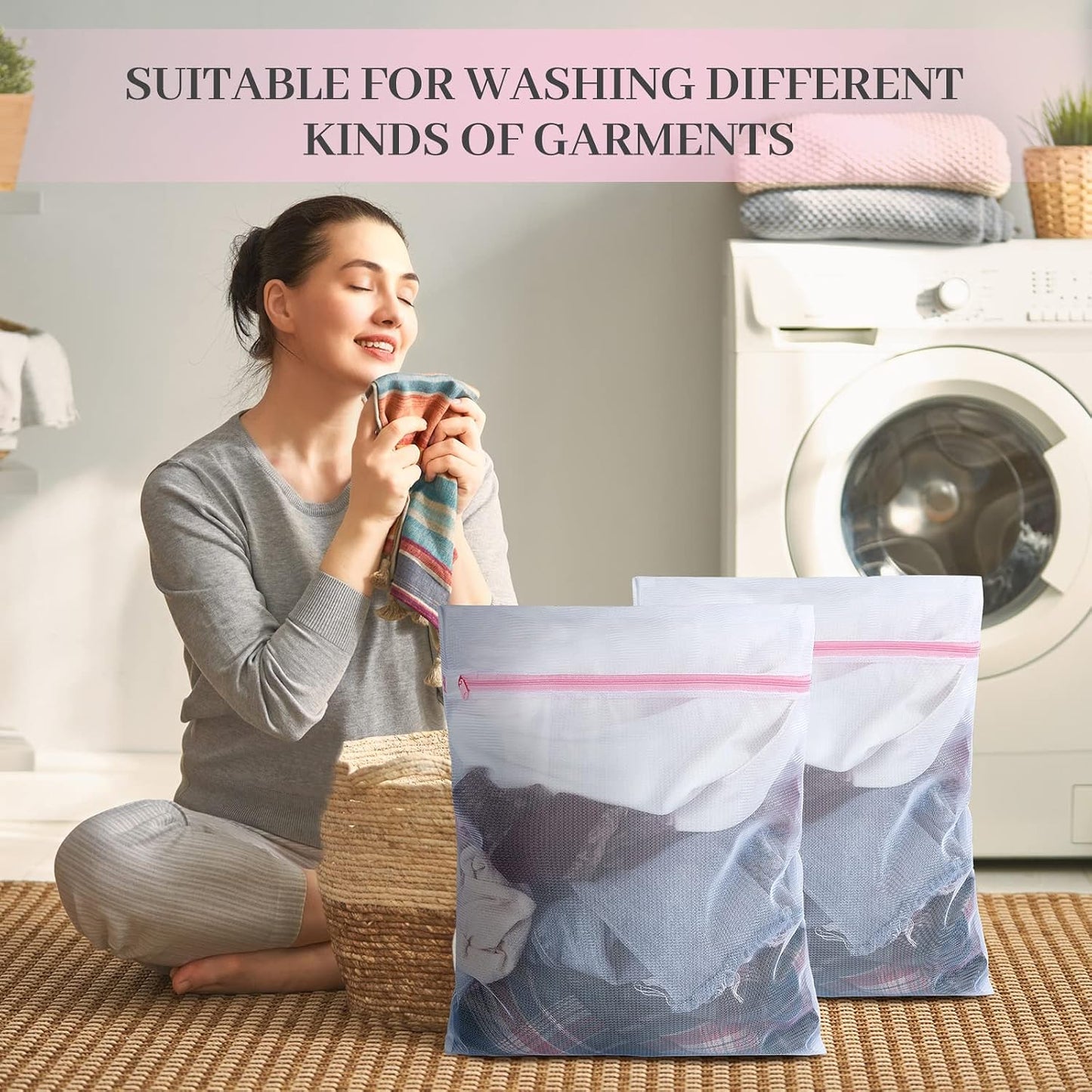 36 Pieces Mesh Laundry Bags Fine Mesh Wash Bags with Zipper Machine Washable Lingerie Bags for Washing Delicates Clothes Garment Underwear Blouse Hosiery Socks Travel, 16 x 20 Inches (Gray)