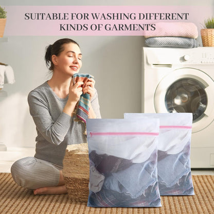 36 Pieces Mesh Laundry Bags Fine Mesh Wash Bags with Zipper Machine Washable Lingerie Bags for Washing Delicates Clothes Garment Underwear Blouse Hosiery Socks Travel, 16 x 20 Inches (Gray)
