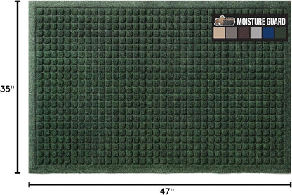 GORILLA GRIP® Ultra Absorbent Front Door Mat Outside Entrance, Traps Dirt and Moisture, HydroABSORB Indoor Outdoor Doormat Holds Up to 1.7 Cups Water, Stain and Fade Resistant Welcome Mat, 29x17 Black