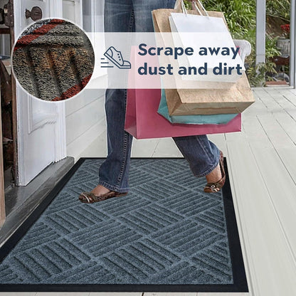 DM23 Heavy Duty Front Door Mats Non Slip Rubber Backing Entrance Mat Shoes Scraper Welcome Mat