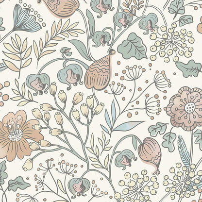 HeloHo Blue Floral Wallpaper Peel and Stick Self Adhesive Removable Wall Paper 16.1" X 118" Renter Friendly Waterproof Wallpaper Contact Paper for Furniture Living Room Bedroom Decor