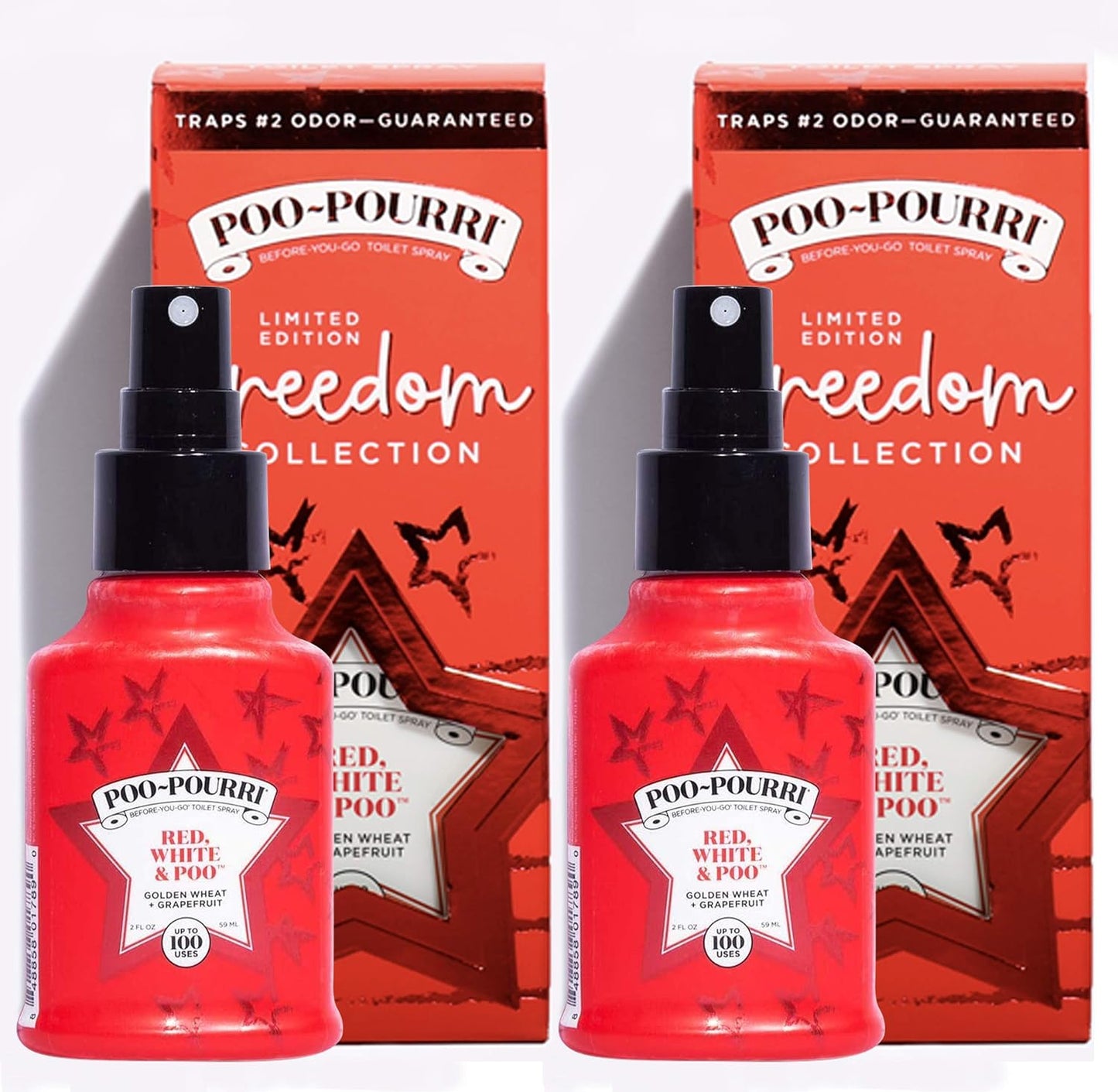 Poo-Pourri Before-You-Go Toilet Spray, Bamboo Rain, 2 Fl Oz, Up to 100 Uses, Bathroom Odor Deodorizer with Essential Oils for Home or Work, Travel Essentials, TSA Approved Size, Bamboo & Fresh Grass