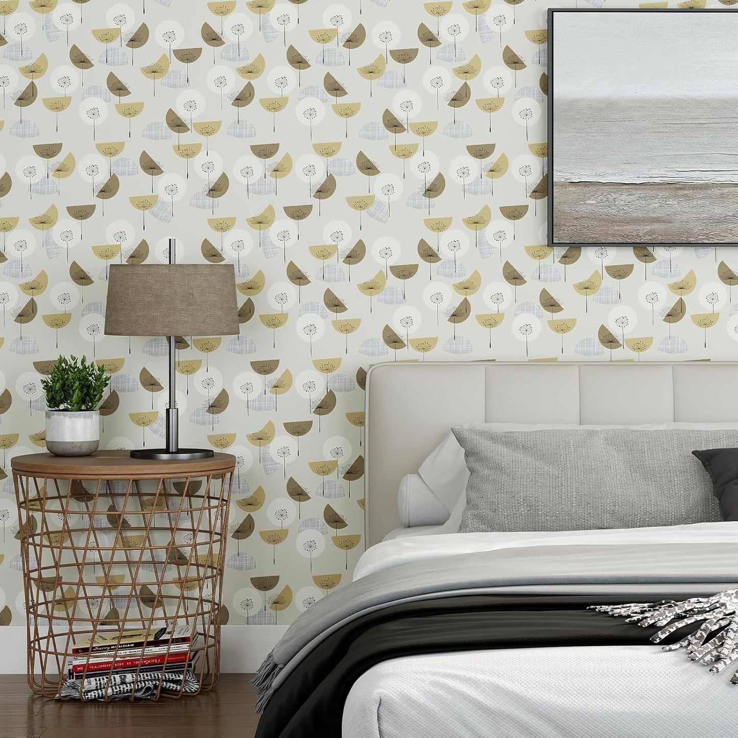Kitico Modern Peel and Stick Wallpaper, Scandinavian Self Adhesive Removable Contact Paper for Bedroom, Bathroom, Kitchen and Furniture Renter Friendly Wall Paper 17" x 80"