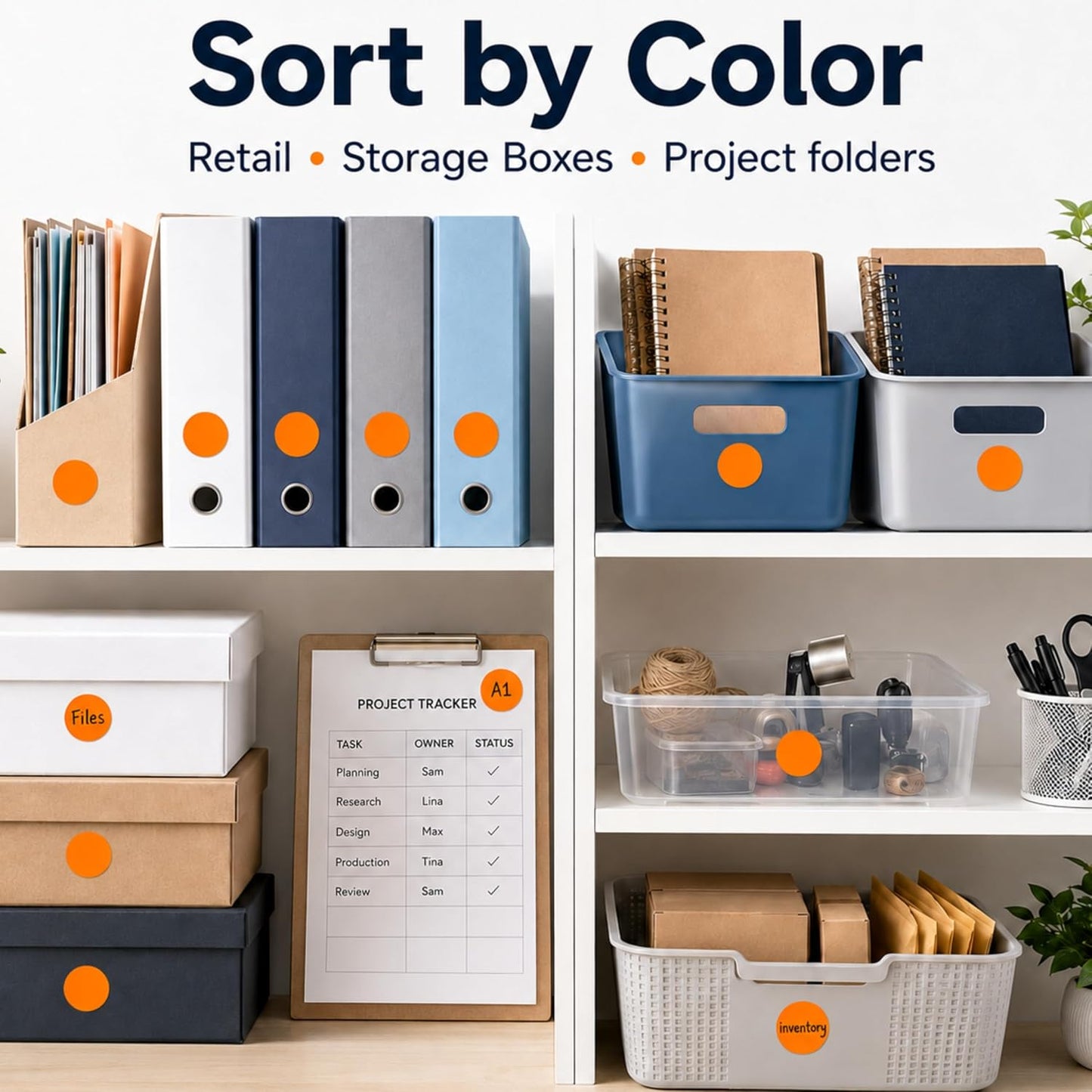 ChromaLabel 2 inch Color-Code Dot Labels | 500/Roll (Yellow)