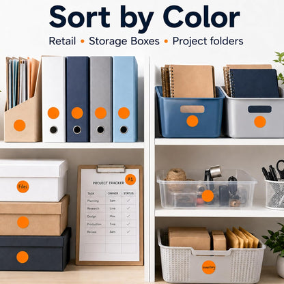 ChromaLabel 2 inch Color-Code Dot Labels | 500/Roll (Yellow)
