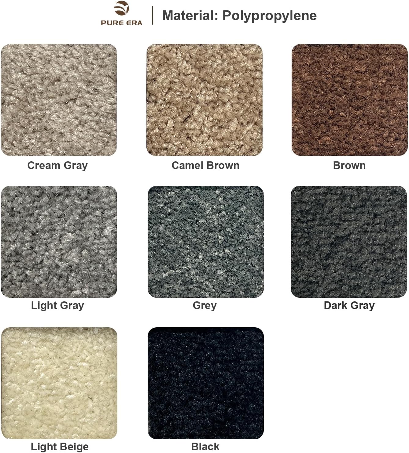 PURE ERA Carpet Stair Treads Ultra Plush 9.5" X 30"Soft Bullnose Indoor Stair Protectors Pet-Friendly Non-Slip Skid Resistant Tape Free Washable Reusable(2 Pieces,Brown)
