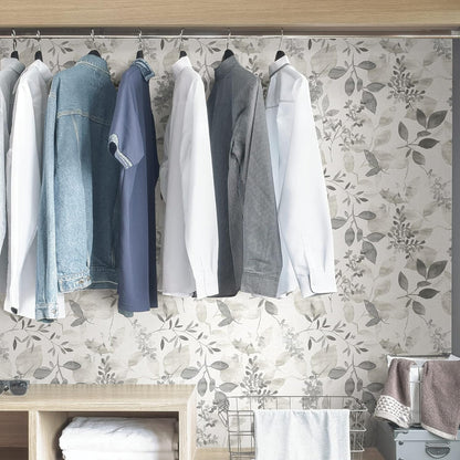 NuWallpaper by WallPops NUS3144 Breezy Peel & Stick Wallpaper, Grey