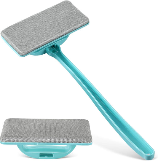 Window Screen Cleaner Brush, Mesh Window Cleaning Brush Kit with Replaceable Heads and Detachable Handle, Wet & Dry Dual Use for Screens, Doors, Patio(3 Pack)