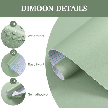 Dimoon 17.7''x118'' Peel and Stick Wallpaper White Contact Paper for New Environmentally Friendly Materials Thickening Upgrade Embossed Renter Friendly Wall Paper Modern Vinyl Wrap Countertop Bedroom