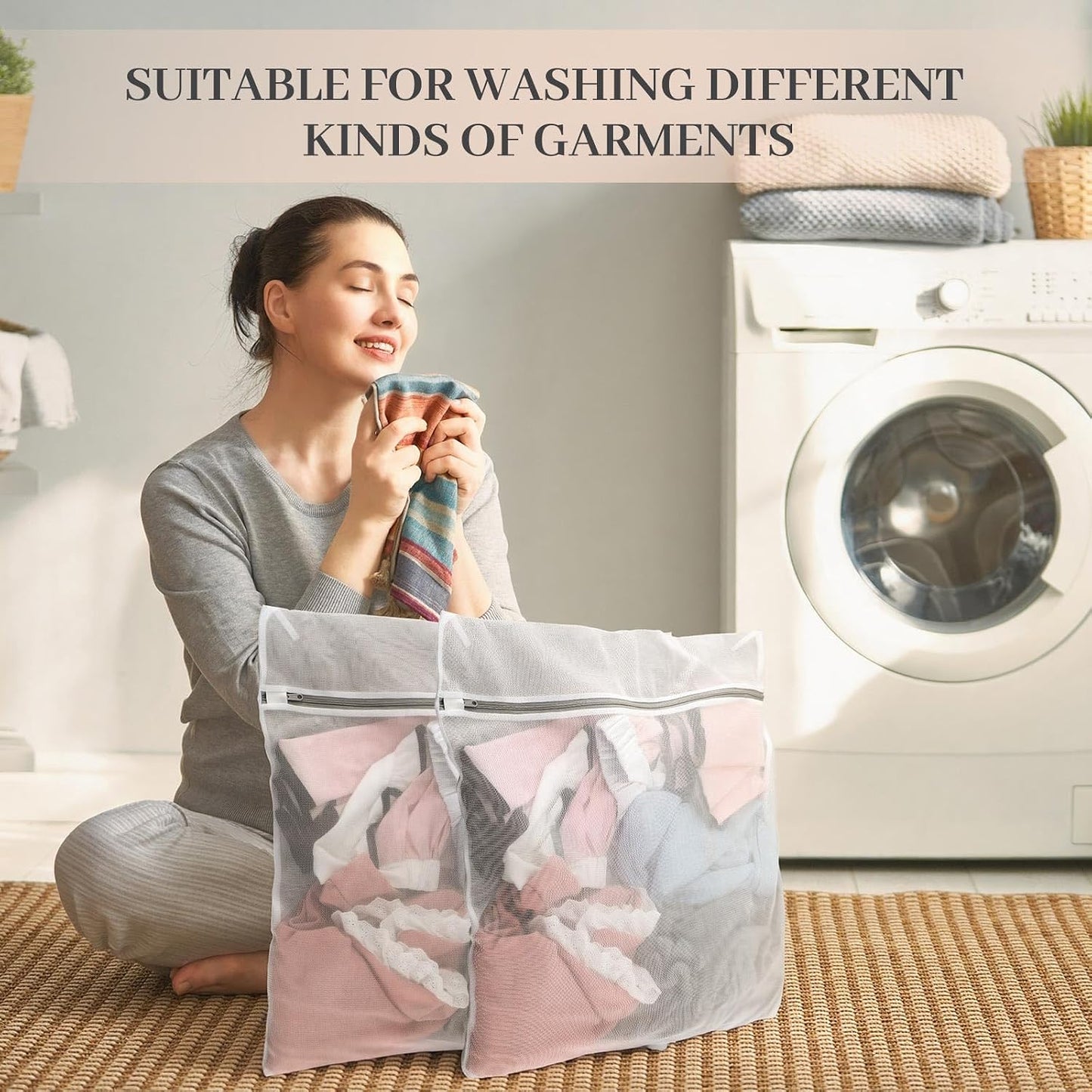 36 Pieces Mesh Laundry Bags Fine Mesh Wash Bags with Zipper Machine Washable Lingerie Bags for Washing Delicates Clothes Garment Underwear Blouse Hosiery Socks Travel, 16 x 20 Inches (Gray)
