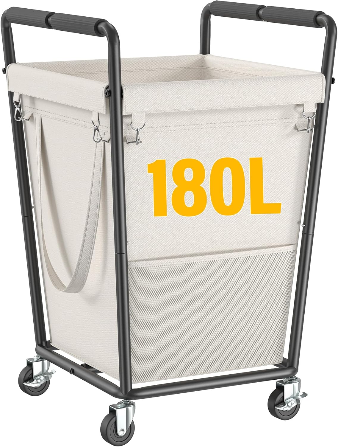 175L Laundry Hamper with Lid 3 Section, Extra Large Laundry Basket with 3 Removable Bags, 46 GAL Laundry Basket Organizer for Bedroom, Laundry Room, Dorm, Grey