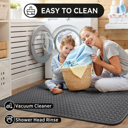 YDKGL Bathroom Rugs Non Slip, Super Absorbent Quick Dry Bath Mats for Bathroom, Foam Weave Texture Thin Bath Rugs Washable with Rubber Backing Fit Under Door Outside Shower,16" x 24“