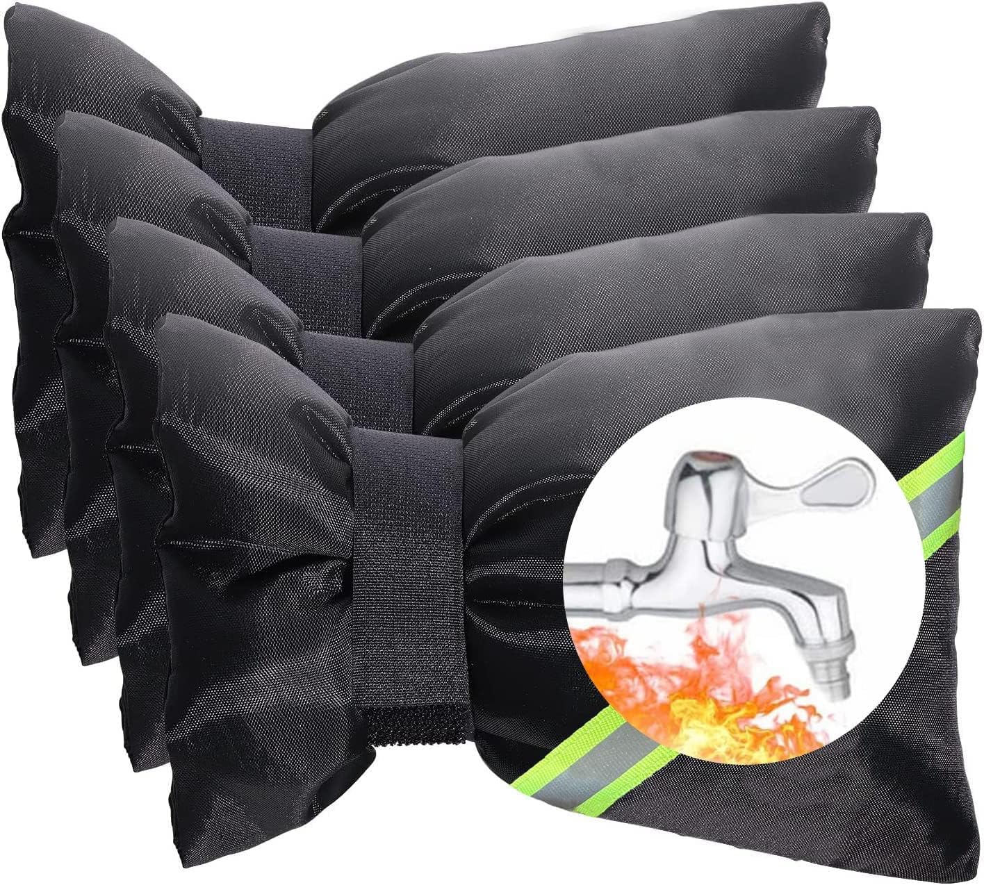 DGLV Outdoor Faucet Covers for Winter, 4 Pack Outside Faucet Socks for Freeze Protection Reusable Waterproof Anti-Freeze Insulated Spigot Cover for Garden Tap, 6.69" W x 8.27" H