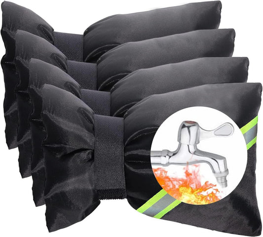 DGLV Outdoor Faucet Covers for Winter, 4 Pack Outside Faucet Socks for Freeze Protection Reusable Waterproof Anti-Freeze Insulated Spigot Cover for Garden Tap, 6.69" W x 8.27" H
