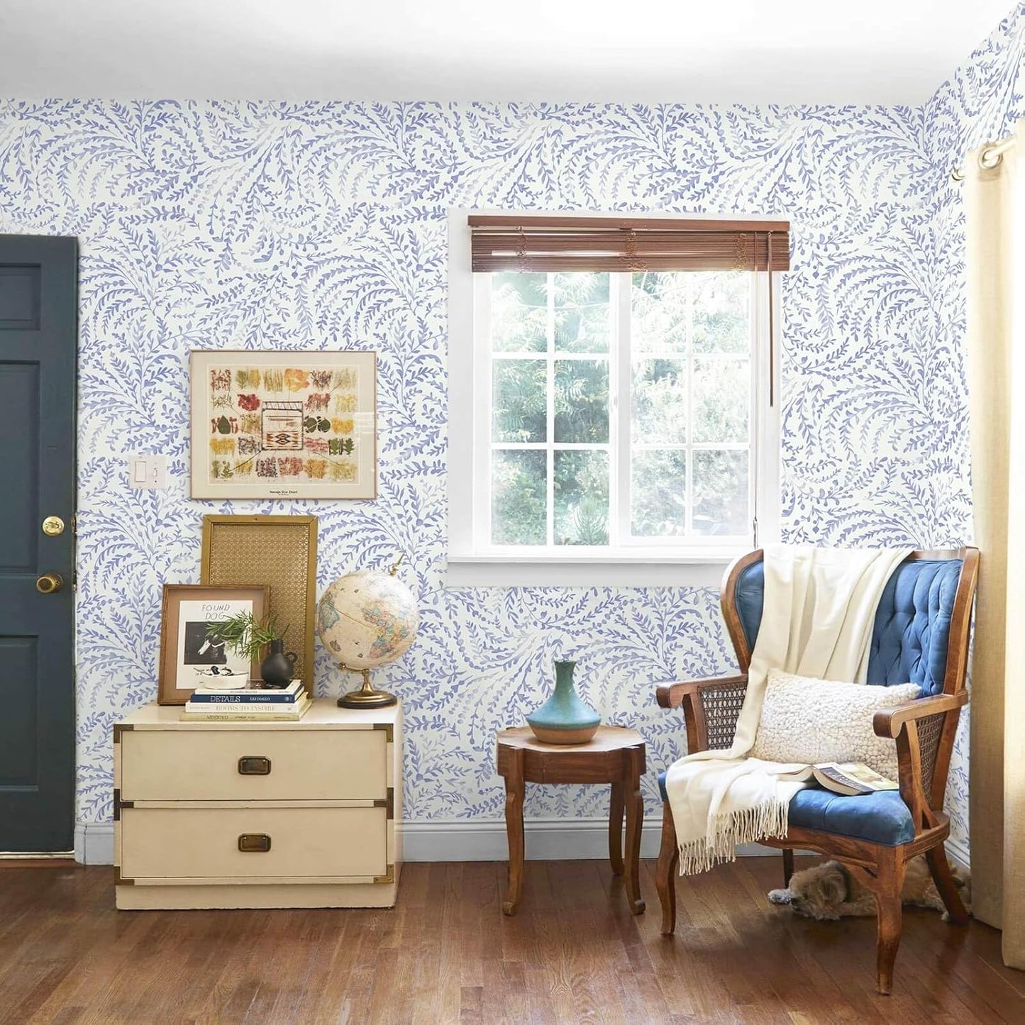 Ismoon Peel and Stick Wallpaper Boho Beige Contact Paper Neutral Floral Wall Paper Textured Self Adhesive Removable Wallpaper for Bedroom Kitchen Renter Friendly Vinyl 17.3" x 78.7"