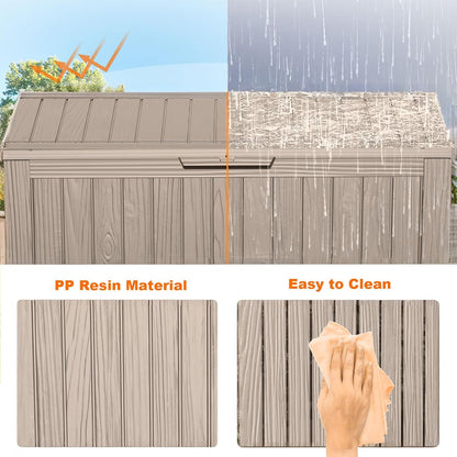 50Gal Outdoor Storage Box Anti-Theft Delivery Box Lockable Deck Box | Heavy-duty UV & weatherproof resin for secure parcel drop, patio cushion storage, garden tools & porch package organization