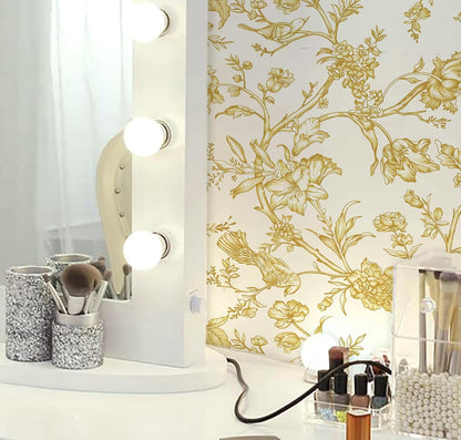 Safiyya Peel and Stick Wallpaper Vintage Floral Contact Paper 17.3" x 78.7" Wall Paper Renter Friendly Self Adhesive Removable Wallpaper for Bathroom Vinyl