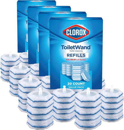 Clorox ToiletWand Toilet Cleaner Refills, Toilet brush, Original, 20 Count