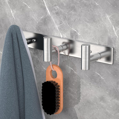 VAEHOLD Black Hat and Coat Wall Mount Rack - 3 Hooks for Robes, Bags, Keys, and Towels - Bathroom Towel Hanger Organizer (1 Pack)