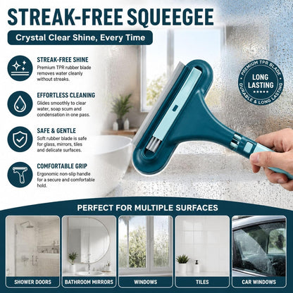 Window Screen Cleaning Brush, Upgraded 2 in 1 Mesh Screen Cleaner with Squeegee, Multi-Purpose Cleaning Brush for Home Window Glass Porch Screens