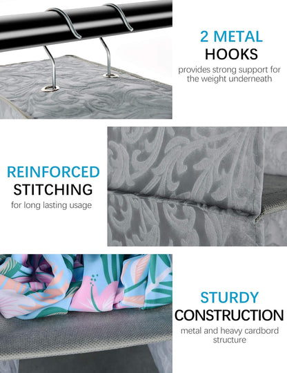 Libeder Hanging Shoe Organizer, 10-Shelf Closet Organizer with 6 Mesh Side Pockets