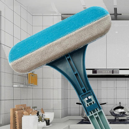 2 in 1 Window Screen Cleaning Brush, Double Sided Bidirectional Dust Removal Brush, Window Screen Cleaner Tool for Window Mesh, Screen Door, Home Dust Cleaning Tools (Blue)
