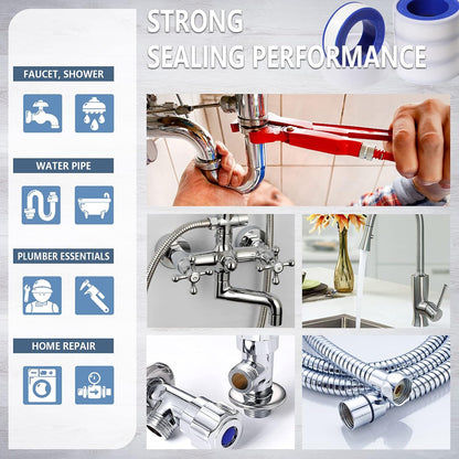Teflon Tape,PTFE Plumbers Tape,for Sealing,Plumbing,Sealant,Thread Seal for Shower Head,Water Pipe,Prevent Leakage,(1 Roll,1/2 Inch X 520 Inches).