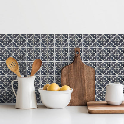 Peel‑and‑Stick Kitchen Backsplash Tiles, 30 PCS 4x4 Inch Neutral Boho Moroccan Decals – Self‑Adhesive Waterproof Vinyl Stickers for Walls & Stair Risers, Easy DIY Upgrade (Beige)