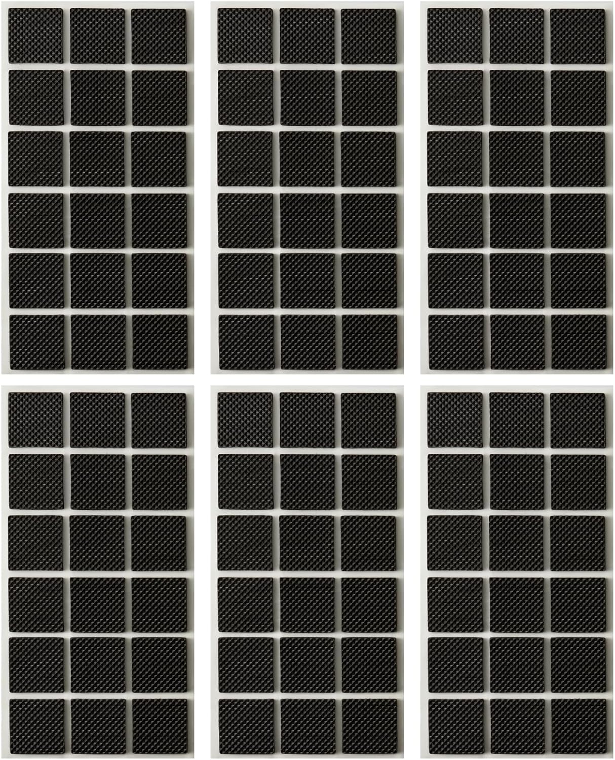 Non Slip Furniture Pads 1/2" x 3" Rubber Strips Self Adhesive Furniture Grippers Chair Leg Pads Rubber Chair Feet Anti Scratches Non Skid Furniture Pad Floor Protectors, 40 Pcs Rectangle