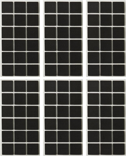 Non Slip Furniture Pads 1/2" x 3" Rubber Strips Self Adhesive Furniture Grippers Chair Leg Pads Rubber Chair Feet Anti Scratches Non Skid Furniture Pad Floor Protectors, 40 Pcs Rectangle