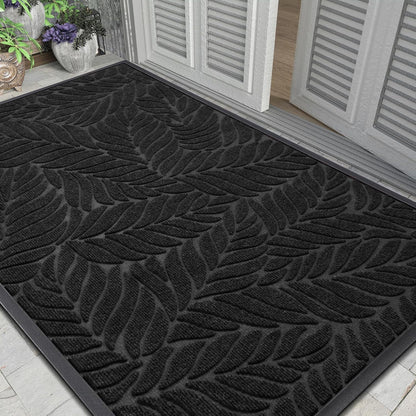 Yimobra Front Door Mat Outdoor Indoor, 29.5x17 All-Season Waterproof Door Mat Outside Entrance, All-Weather Non-Slip Outside Doormat for Garage Patio Entryway, Brown