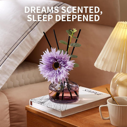 Reed Diffusers Set, 7.10 oz Flower Scented Diffuser with 7 Sticks, Long Lasting Home Fragrance for 120 Days, Perfect for Bathroom, Shelf Decor, Air Fresheners