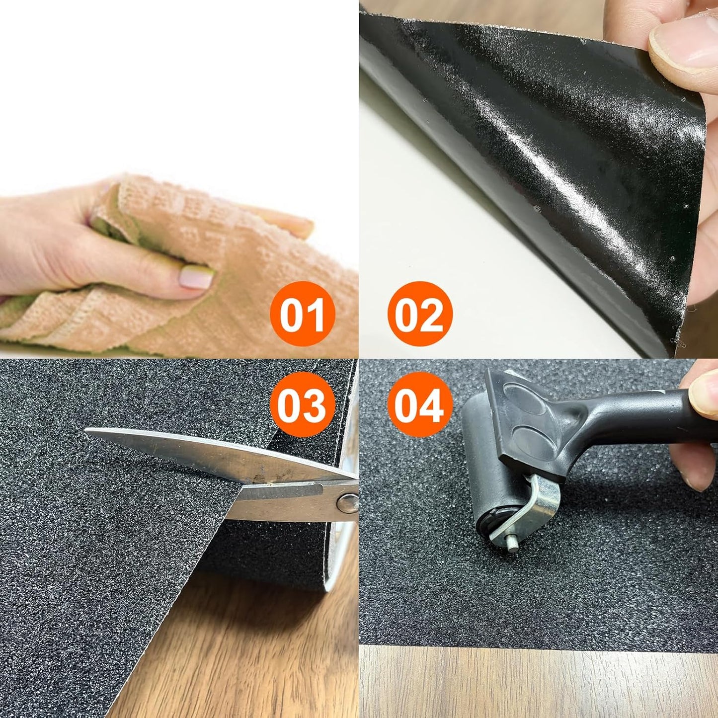 SIKEDEPRO 4" x 33Ft Heavy Duty Anti-Slip Tape,Skateboard Grip Tape, Non-Skid Safety Traction Tape for Staircases Outdoor/Indoor, Waterproof High Traction Stairs Non Skid Treads